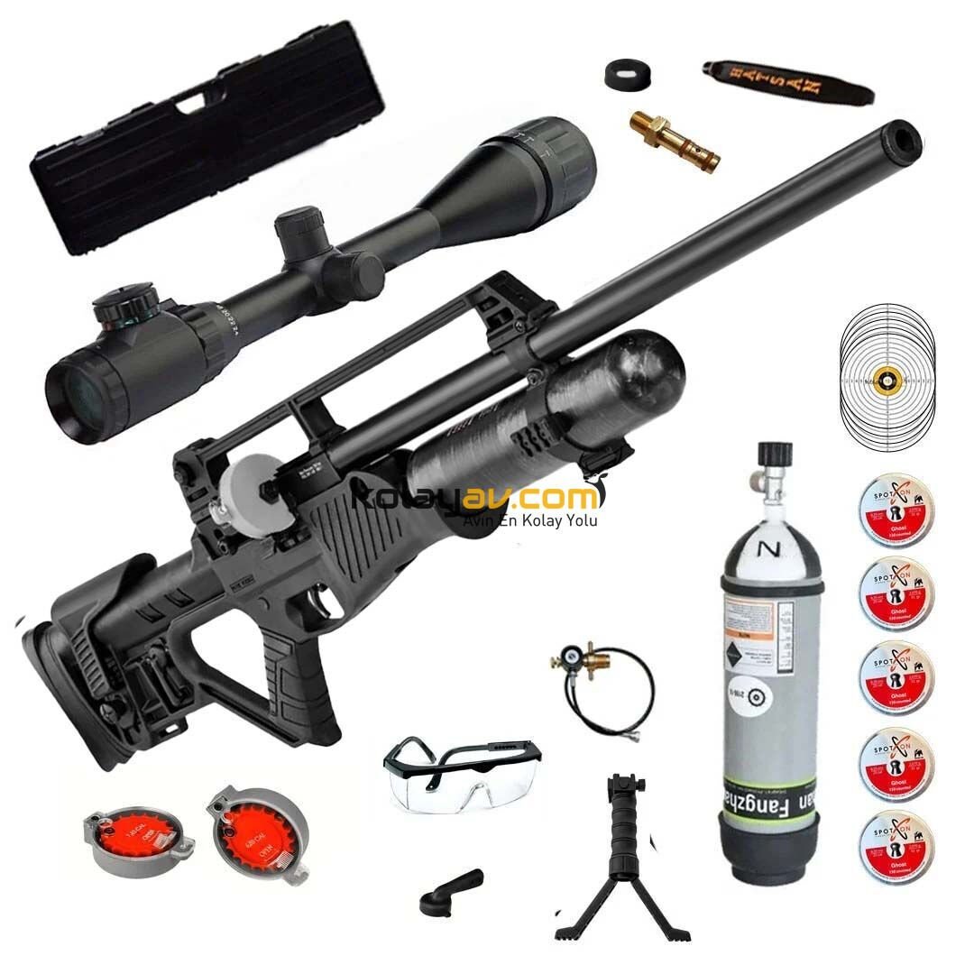 Hatsan Blitz Full AUTO PCP Havalı Tüfek, 6.35mm Scuba+Dürbün (Platinum Full Set)