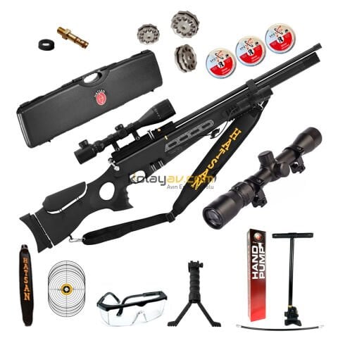 Hatsan BT65 SB Elite PCP Havalı Tüfek 6.35mm Dürbün + Pompa (Gold Full Set)