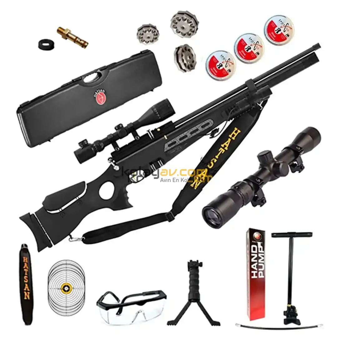 Hatsan BT65 SB Elite PCP Havalı Tüfek 6.35mm Dürbün + Pompa (Gold Full Set)