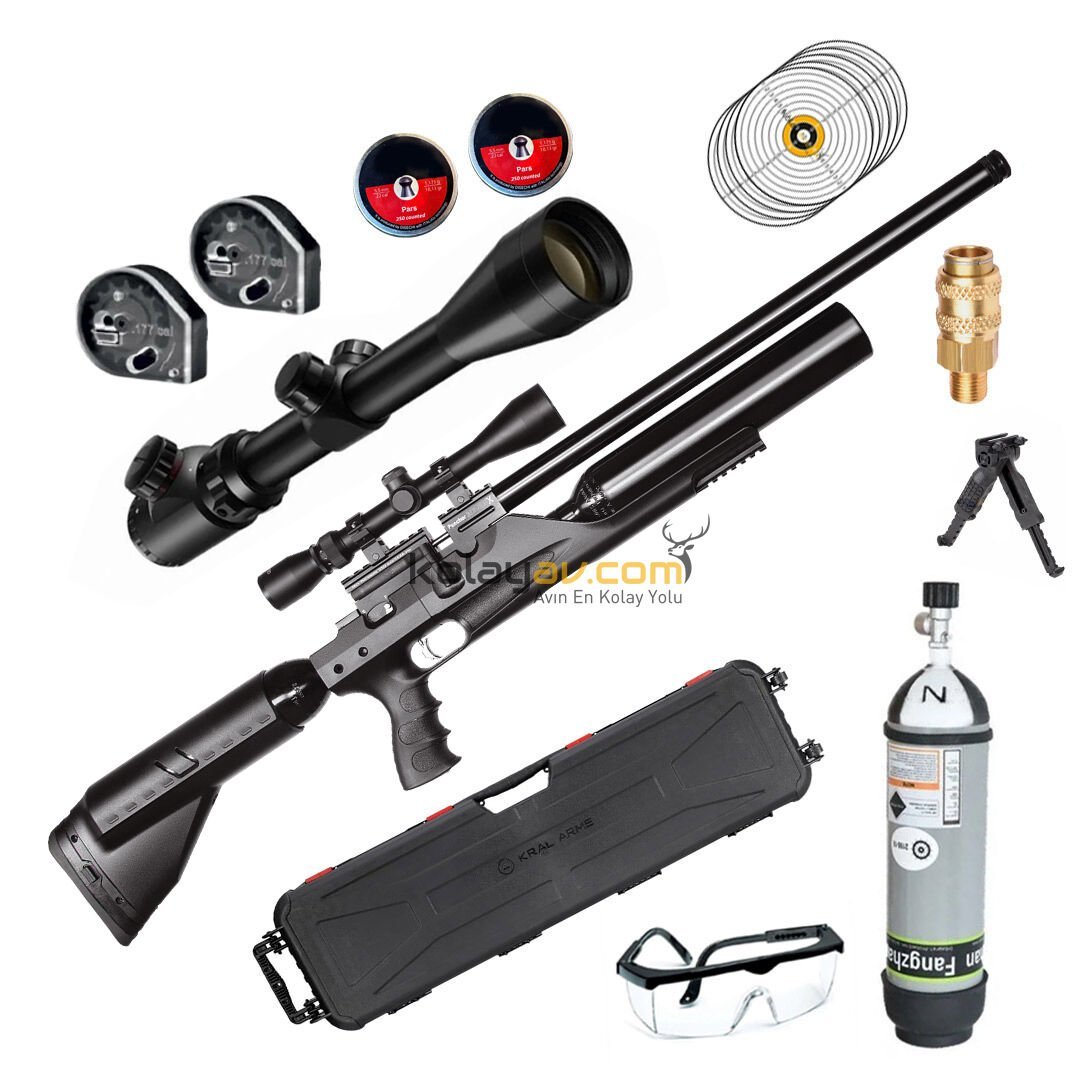 Kral Puncher Bigmax X Scuba+Dürbün PCP Havalı Tüfek (Gold Full Set)