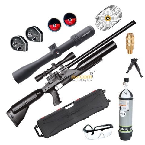 Kral Puncher Bigmax X Scuba+Dürbün PCP Havalı Tüfek (Titanium Full Set)