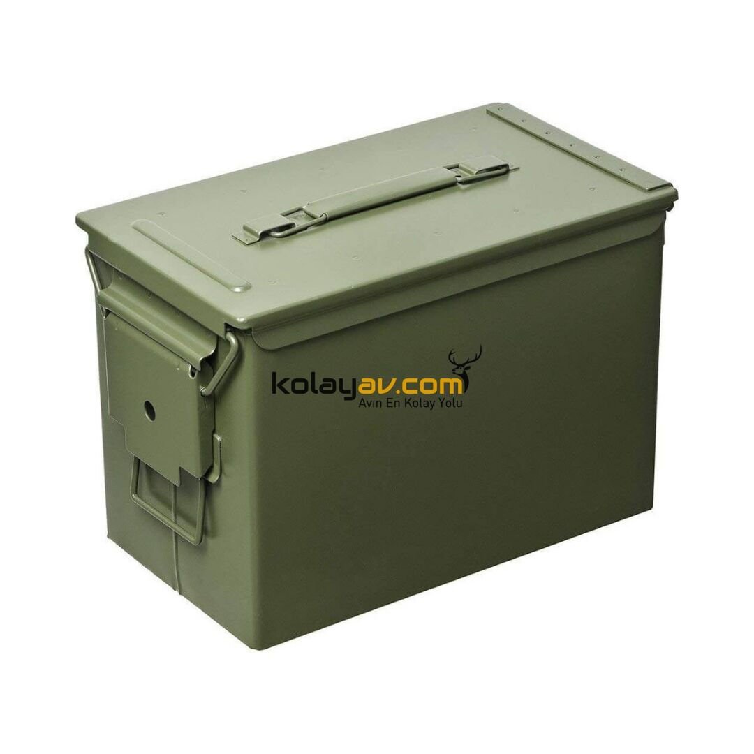 Metal Mühimmat Sandığı – Mermi, Fişek ve Ekipman Saklama Kutusu (Orta Boy)