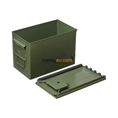 Metal Mühimmat Sandığı – Mermi, Fişek ve Ekipman Saklama Kutusu (Orta Boy)
