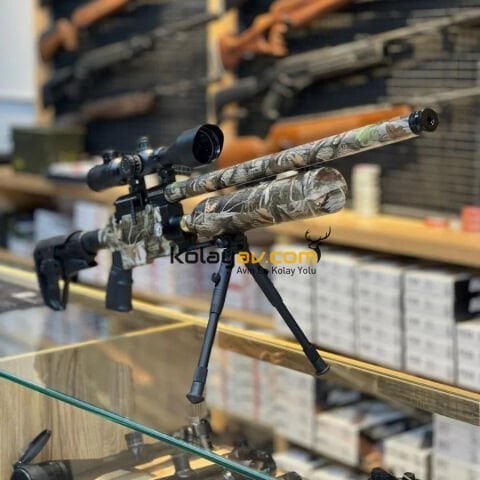 Kral PCP Puncher Jumbo Dazzle Kamuflaj Dürbün+Scuba Havalı Tüfek (Titanium Full Set)
