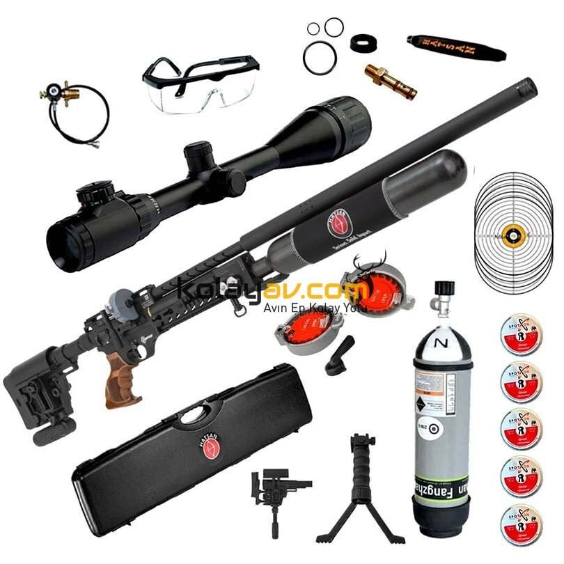 Hatsan Factor Sniper Long Dürbün+Scuba PCP Havalı Tüfek, 6.35mm (Platinum Full Set)