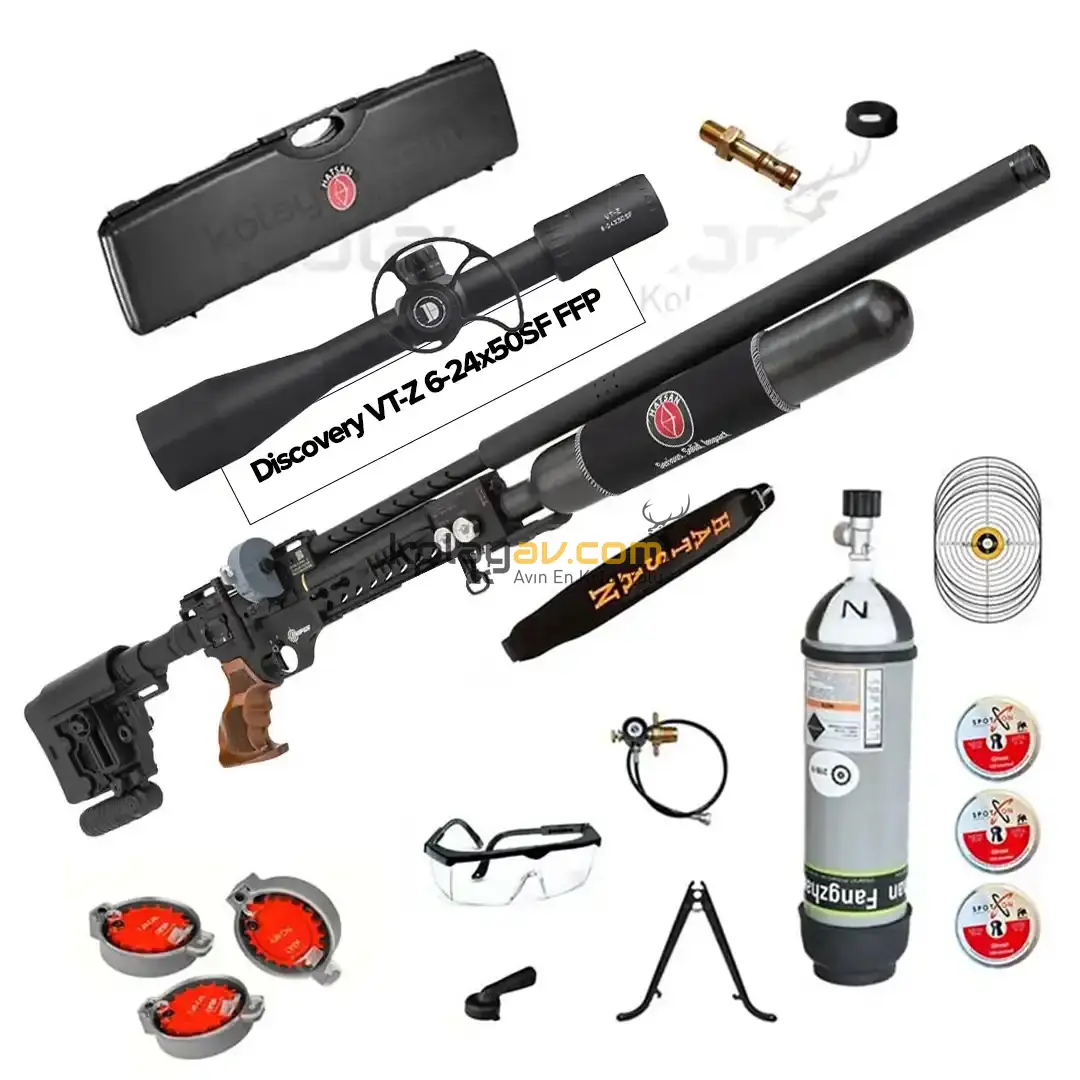 Hatsan Factor Sniper Long Dürbün+Scuba PCP Havalı Tüfek, 6.35mm (Titanium Full Set)
