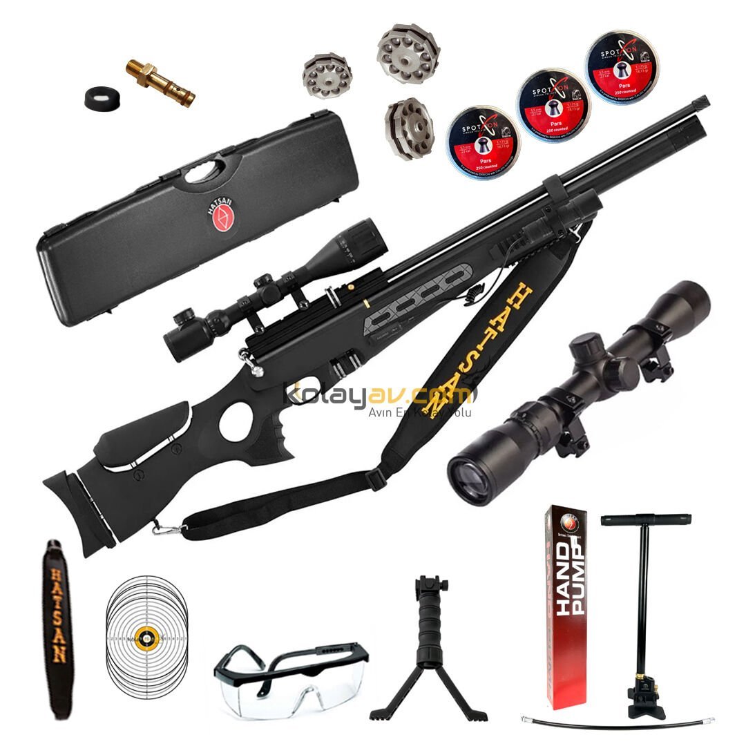Hatsan BT65 SB Elite PCP Havalı Tüfek 5.5 mm Dürbün + Pompa (Gold Set)
