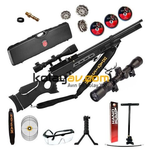 Hatsan BT65 SB Elite PCP Havalı Tüfek 5.5 mm Dürbün + Pompa (Gold Set)