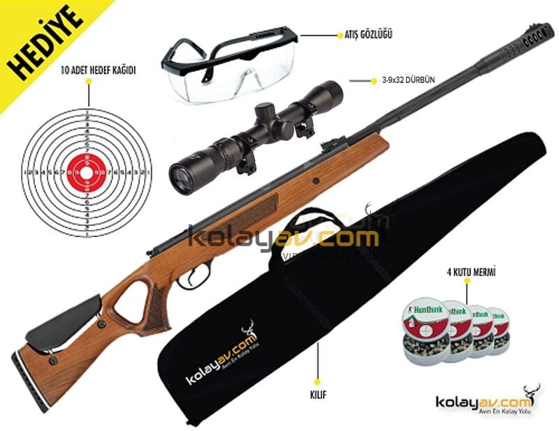 Hatsan Mod 65 Vortex Havalı Tüfek, 5.5mm (3-9x32 Full Set)