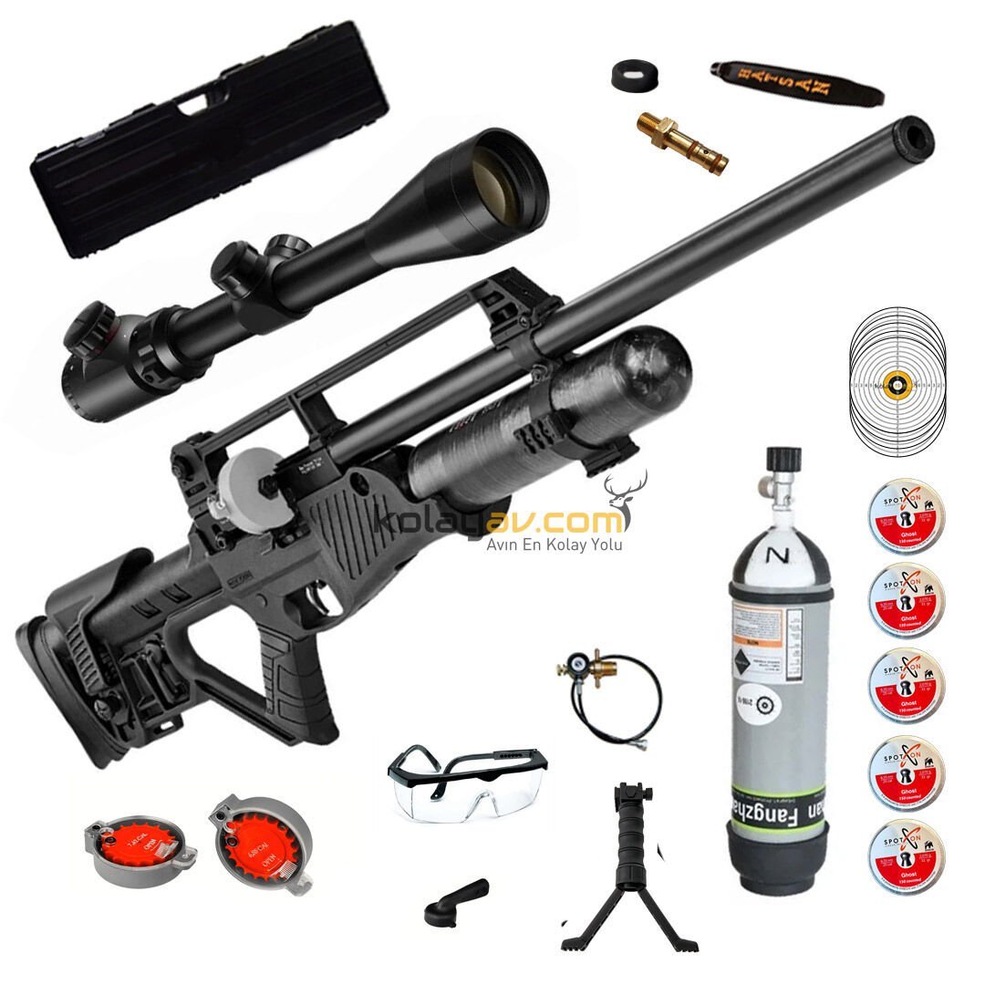 Hatsan Blitz Full AUTO PCP Havalı Tüfek, 5.5 mm Scuba+Dürbün (Gold Full Set)
