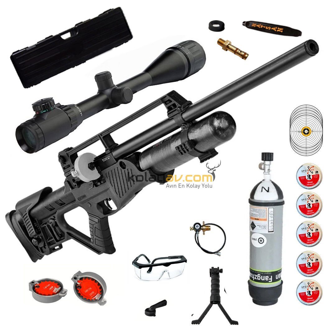 Hatsan Blitz Full AUTO PCP Havalı Tüfek, 5.5 mm Scuba+Dürbün (Platinum Full Set)