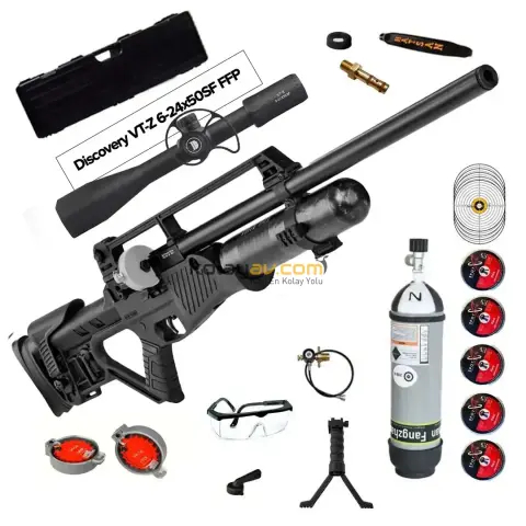 Hatsan Blitz Full AUTO PCP Havalı Tüfek, 5.5 mm Scuba+Dürbün (Titanium Full Set)