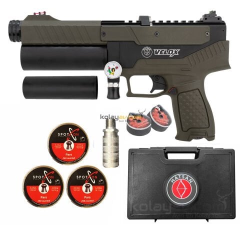 Hatsan Velox OD Green (Yeşil) PCP Havalı Tabanca 5.5cal - Yarı Otomatik