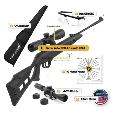Hatsan Turcar Airtact PD Havalı Tüfek, 4.5mm (Full Set) 4x20