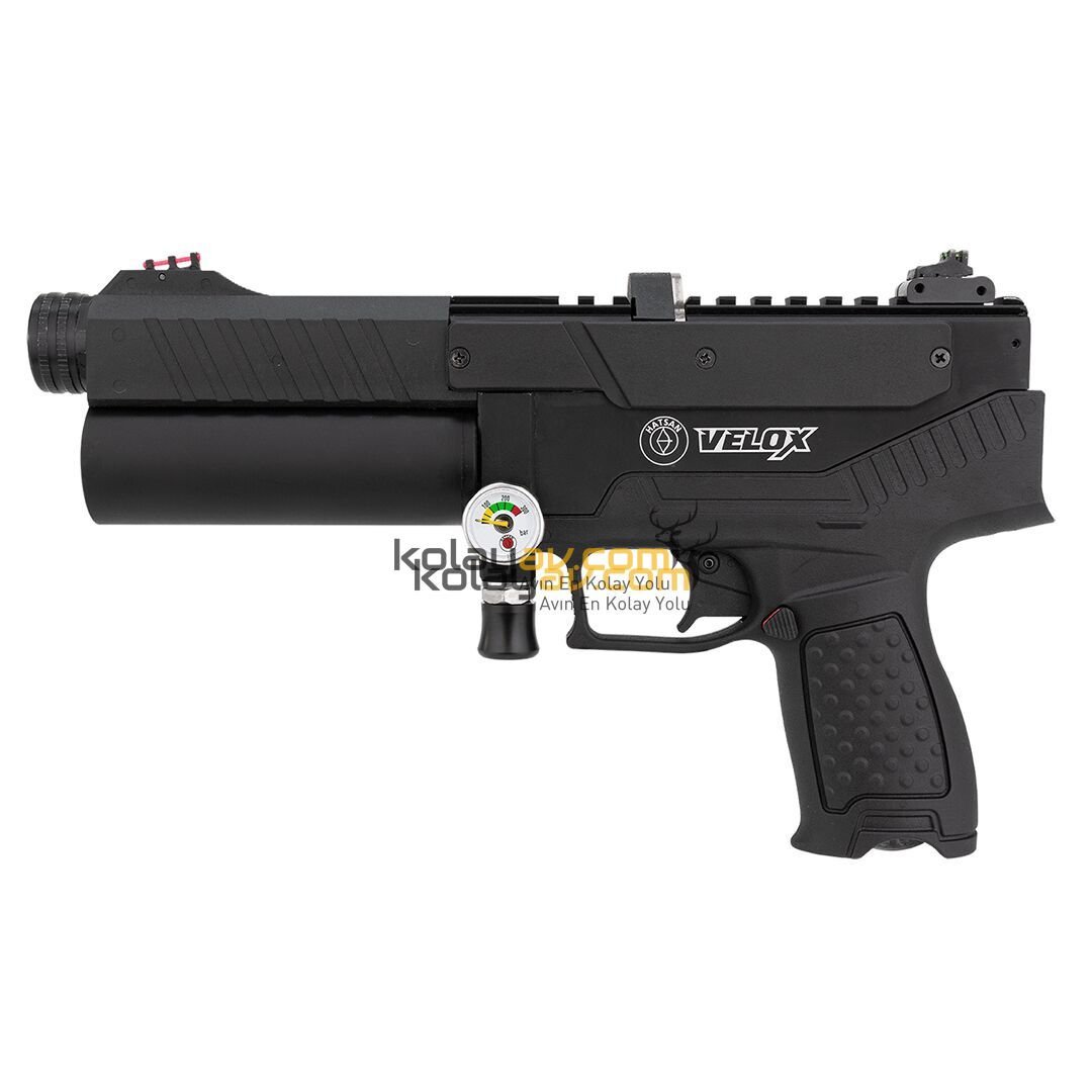 Hatsan Velox Siyah PCP Havalı Tabanca 6.35 mm - Yarı Otomatik