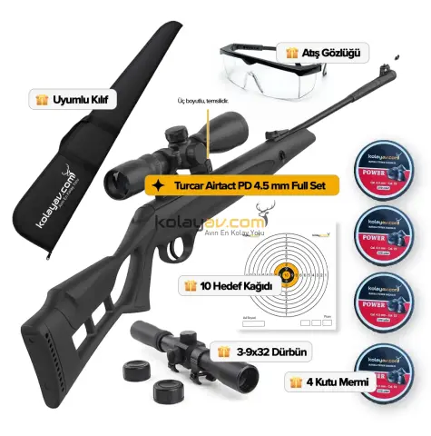 Hatsan Turcar Airtact PD Havalı Tüfek, 4.5mm (Full Set) 3-9x32