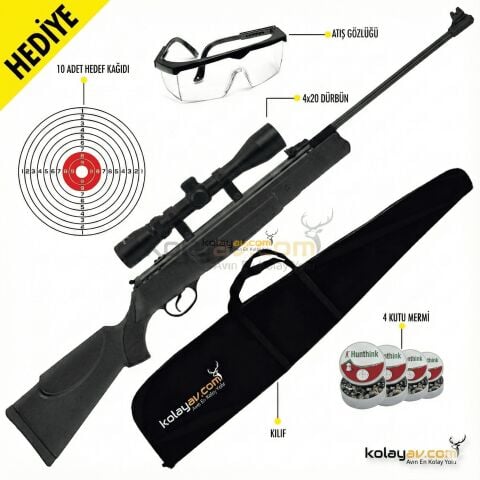 Hatsan Mod 90 Havalı Tüfek, 4.5mm (Full Set) 4x20