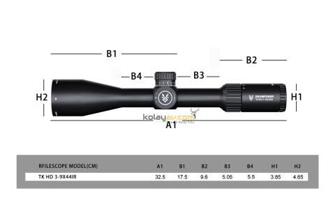 Swampdeer TD HD 3-9X40 IR Tüfek Dürbünü