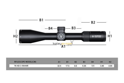 Swampdeer TD HD 3-9X40 IR Tüfek Dürbünü