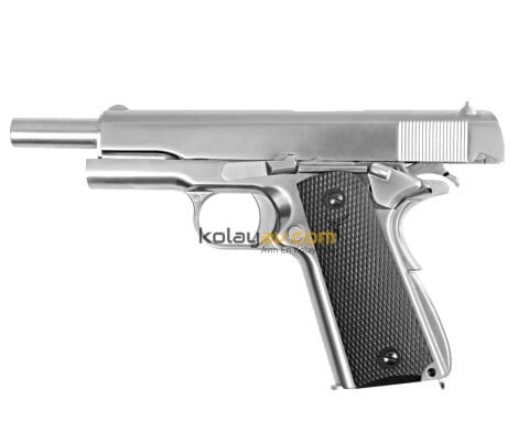WE COLT 1911 Gümüş Blowback Airsoft Tabanca 6mm