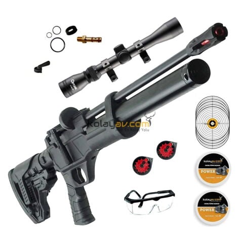 Hatsan Zylox Taktik AR-15 Dipçikli PCP Havalı Tüfek 5.5mm (Full Set)