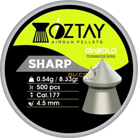 Öztay Sharp 8.33gr 4.5mm Havalı Saçma Pellet (500 Adet)