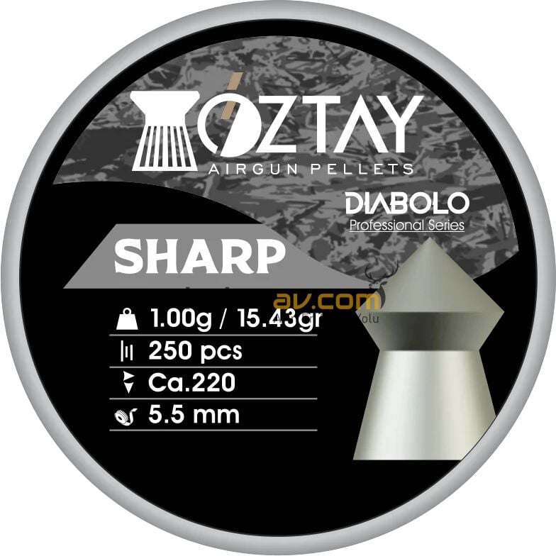 Öztay Sharp 15.43gr 5.5mm Havalı Saçma Pellet (250 Adet)