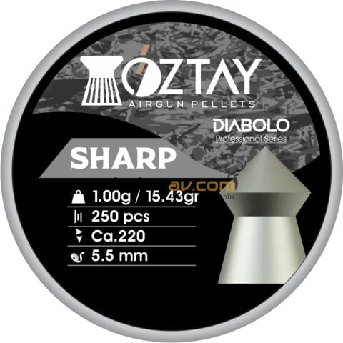 Öztay Sharp 15.43gr 5.5mm Havalı Saçma Pellet (250 Adet)