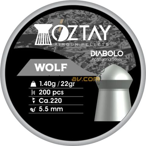 Öztay Wolf 22gr 5.5mm Havalı Saçma Pellet (200 Adet)