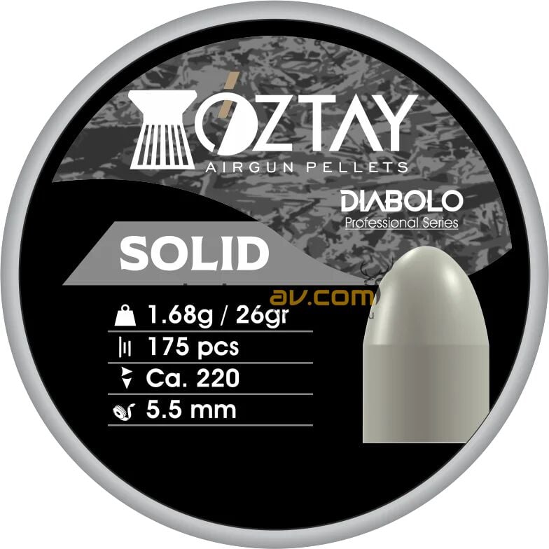 Öztay Solid 26gr 5.5mm Havalı Saçma Pellet (175 Adet)