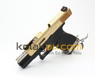 WE Glock G19 TG GBB Airsoft Tabanca Gold (Greengas)