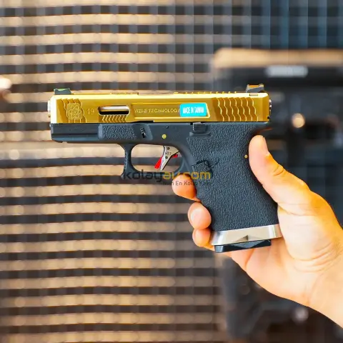 WE Glock G19 TG GBB Airsoft Tabanca Gold (Greengas)