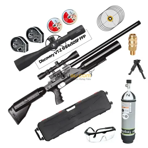 Kral Puncher Bigmax X Scuba+Dürbün PCP Havalı Tüfek (Titanium Full Set) 6.35 mm
