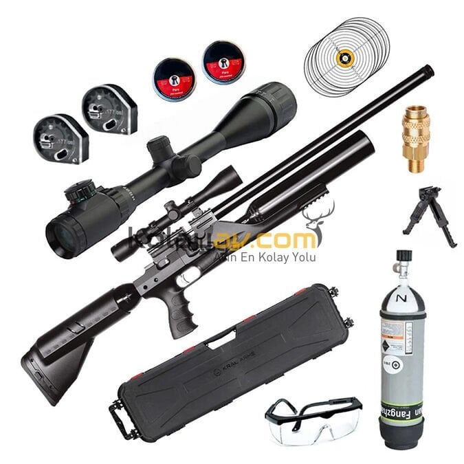 Kral Puncher Bigmax X Scuba+Dürbün PCP Havalı Tüfek (Platinum Full Set) 5.5 mm