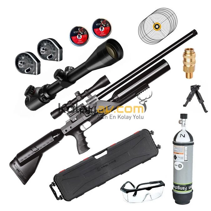Kral Puncher Bigmax X Scuba+Dürbün PCP Havalı Tüfek (Gold Full Set) 5.5 mm