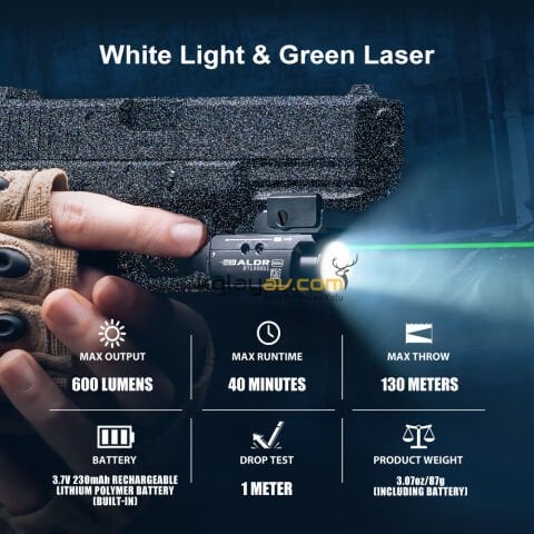 Olight Baldr Mini 600 Lümen Lazerli Şarjlı Namlu Altı Taktik Fener