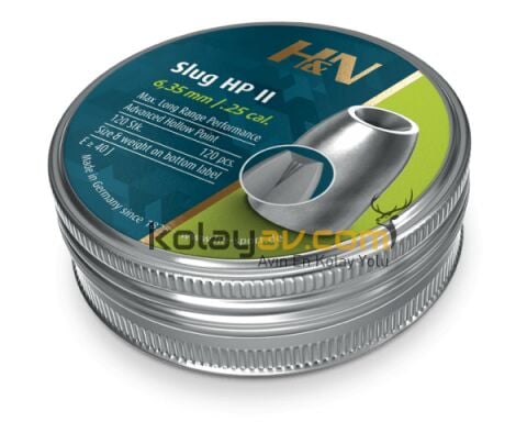H&N Slug HP II 6.35 mm 32 gr Havalı Tüfek Saçma Pellet (120 Adet)