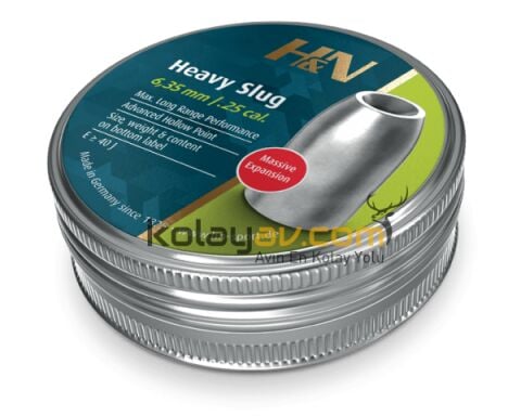 H&N Heavy Slug 6.35 mm 42 gr Havalı Tüfek Saçma Pellet (100 Adet)