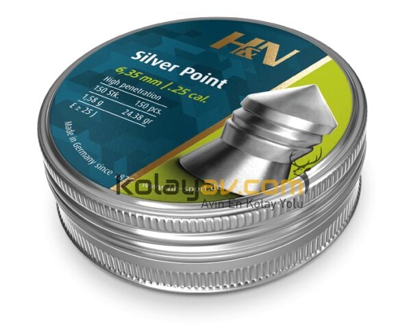 H&N Silver Point 6.35 mm Havalı Tüfek Saçma Pellet (150 Adet)