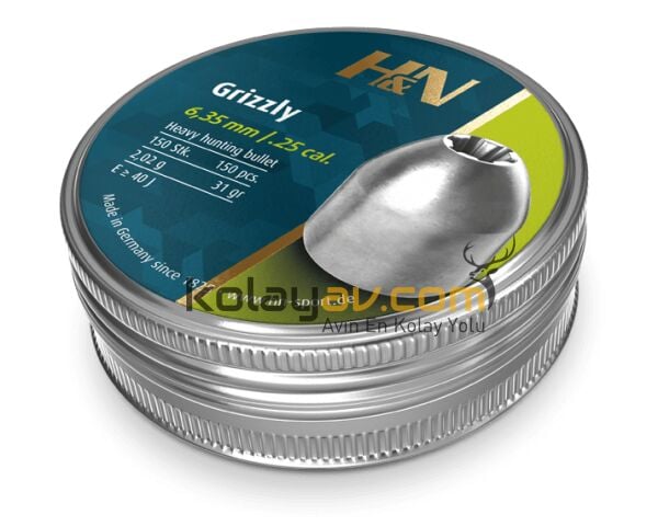 H&N Grizzly 6.35 mm Havalı Tüfek Saçma Pellet (150 Adet)