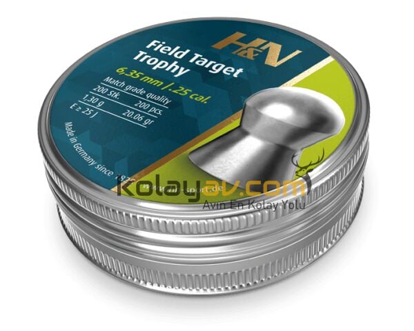 H&N Field Target Trophy 6.35 mm Havalı Tüfek Saçma Pellet (200 Adet)