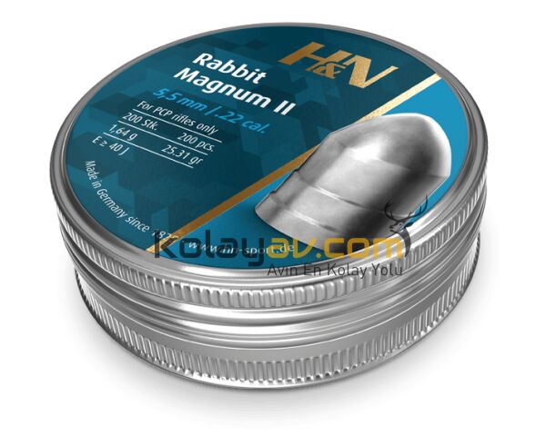 H&N Rabbit Magnum II 5.5 mm Havalı Tüfek Saçma Pellet (200 Adet)