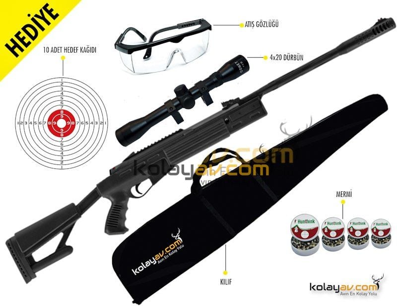 Hatsan Airtact Havalı Tüfek, 5.5mm (Full Set) 4x32