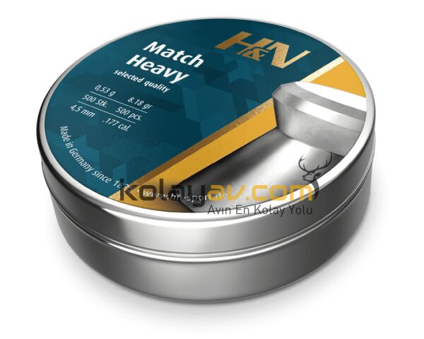 H&N Match Heavy 4.5 mm Havalı Tüfek Saçma Pellet (500 Adet)