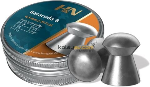 H&N Baracuda 8 4.51 mm Havalı Tüfek Saçma Pellet (500 Adet)