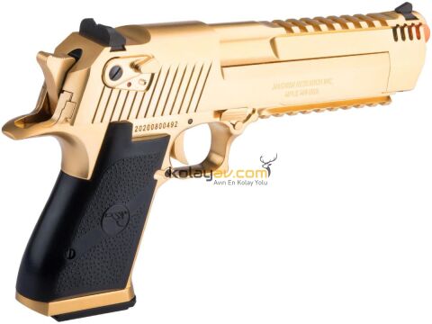 WE AW Desert Eagle L.50AE Rail Altın Blowback Airsoft Tabanca (Greengas)