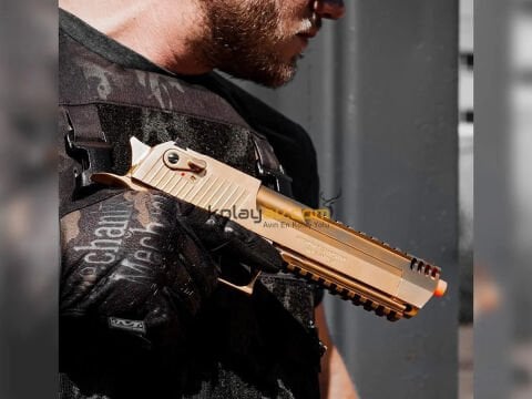 WE AW Desert Eagle L.50AE Rail Altın Blowback Airsoft Tabanca (Greengas)
