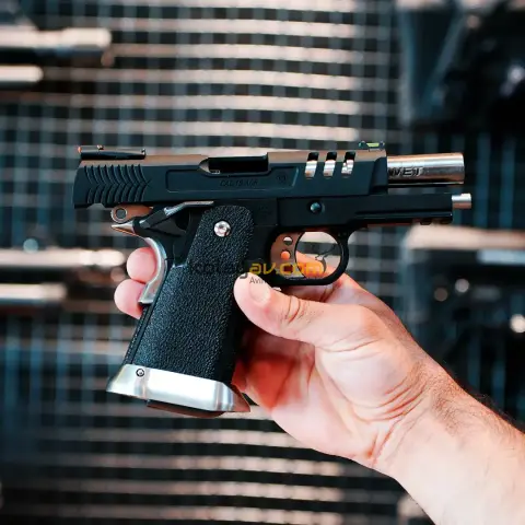 WE Colt 3.8 Hi-Capa DEI Gümüş Blowback Airsoft Tabanca (Greengas)