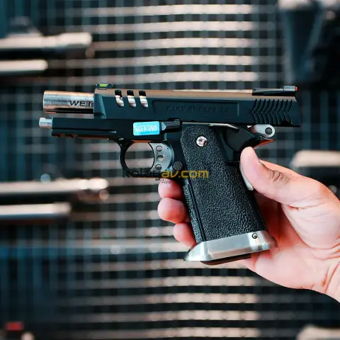 WE Colt 3.8 Hi-Capa DEI Gümüş Blowback Airsoft Tabanca (Greengas)