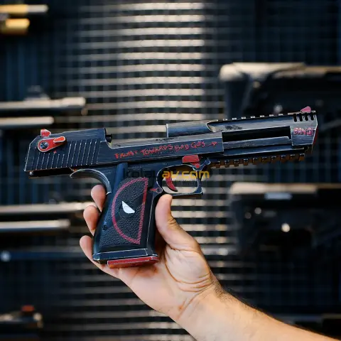 WE Deadpool x Magnum Research Inc. Desert Eagle 50AE Blowback Airsoft Tabanca (Greengas)